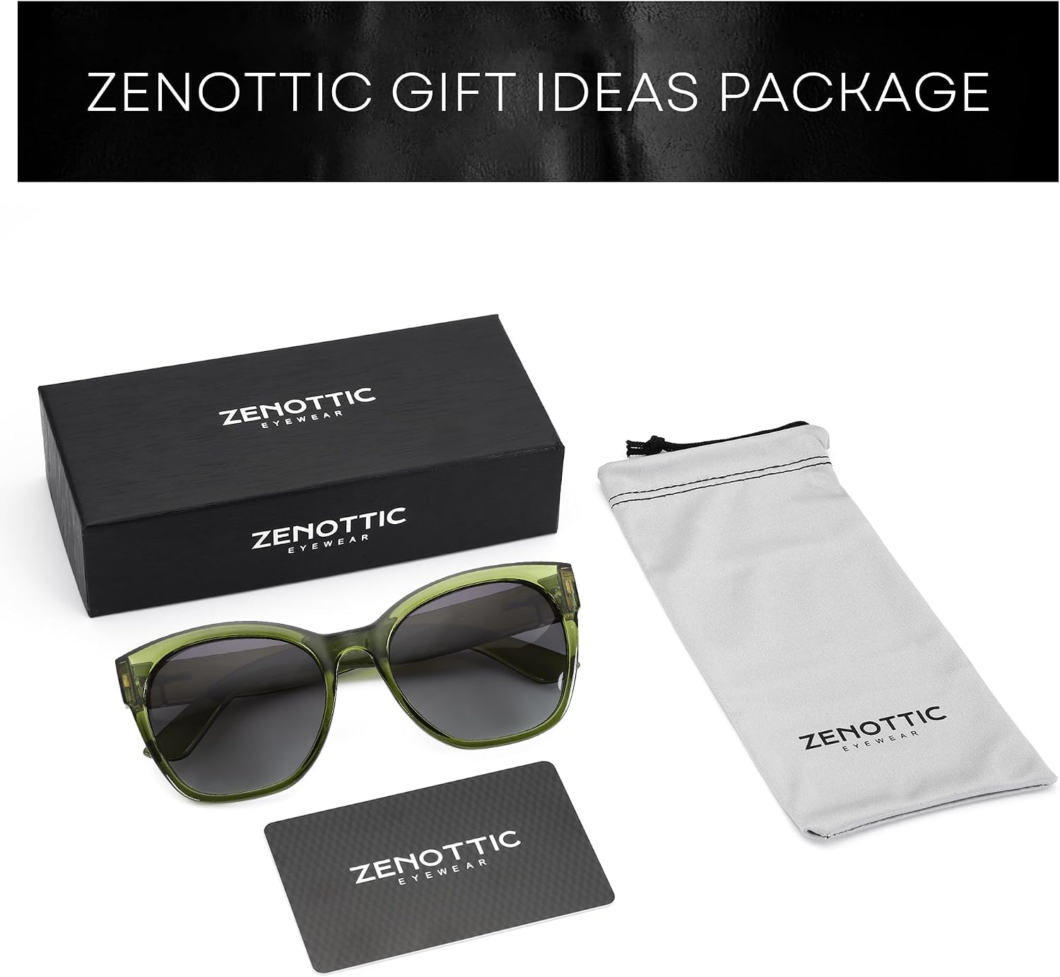 Detalle de ZENOTTIC Cat Eye Polarised Sunglasses for Women – Oversized, UV400 Protection