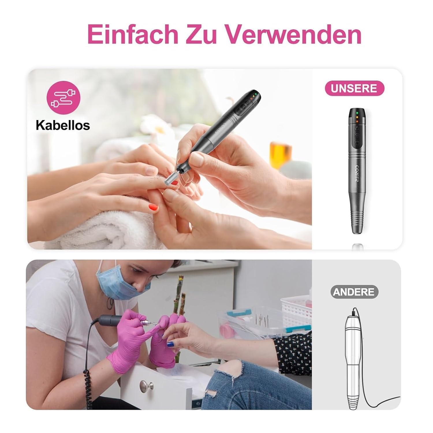 Thumbnail 1 de COSLUS C20 kabelloser Nagelfräser 11‑in‑1 für Maniküre & Pediküre