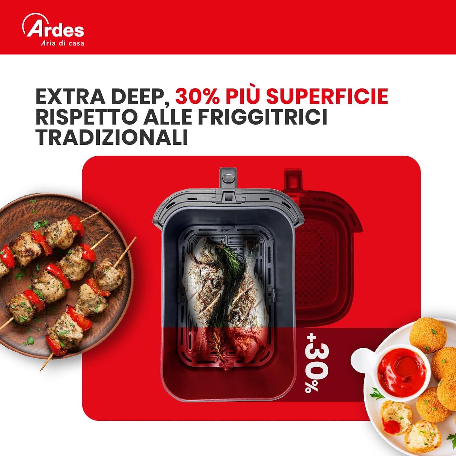 Thumbnail 3 de Ardes ARFRYA10L INFINITY – Friggitrice ad aria sottile XL da 5 litri con touch screen digitale