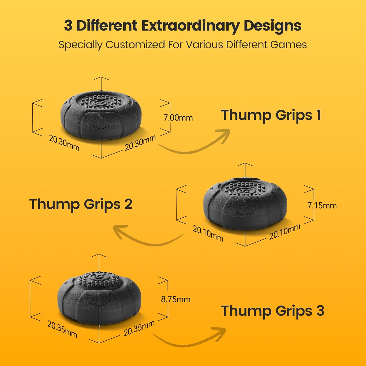 Thumbnail 1 de GeekShare G.S.Tac Edge 2 Thumb Caps