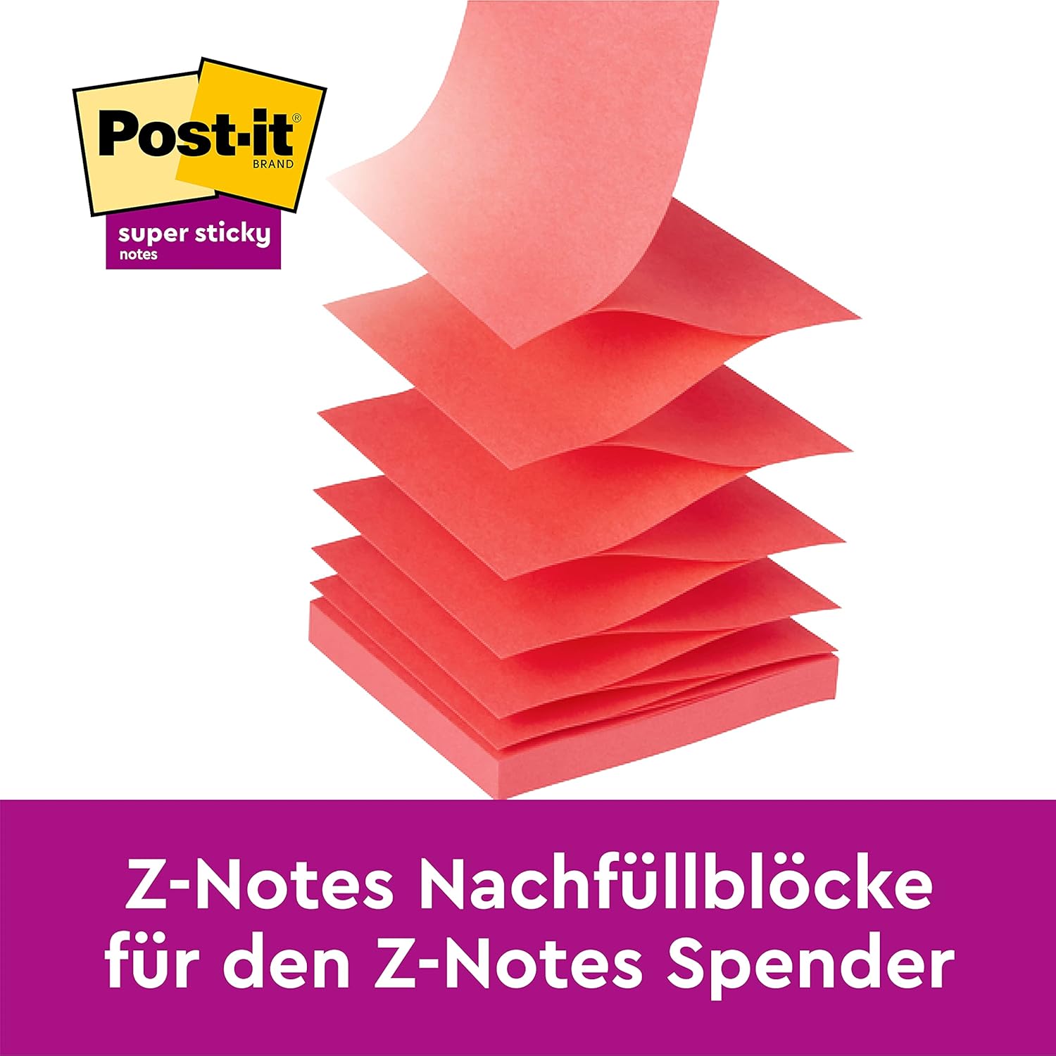 Thumbnail 3 de Post-it Super Sticky Z-Notes Oasis Collection 76 mm