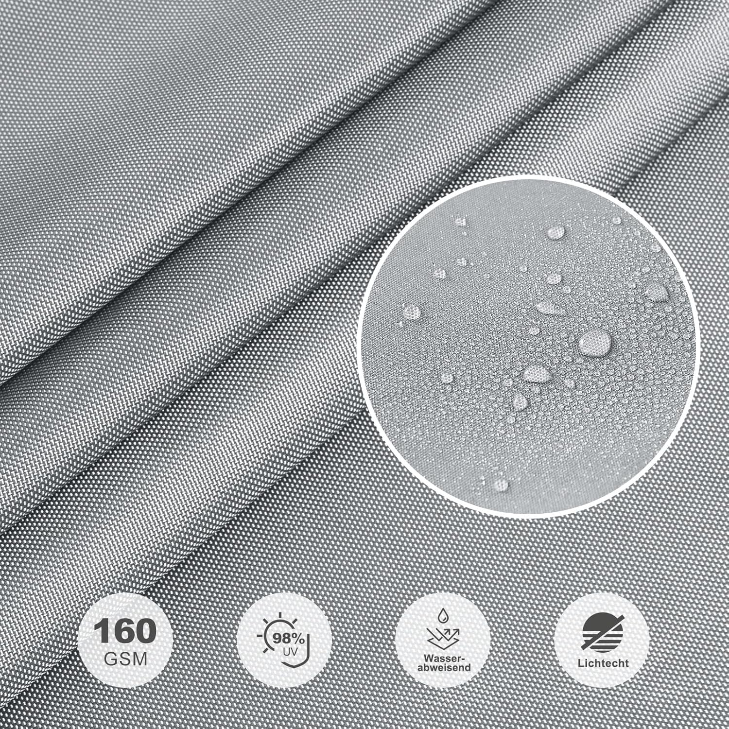 Thumbnail 4 de HAIKUS Tenda a vela impermeabile rettangolare 4x5 m con protezione UV 98% (telo grigio chiaro)