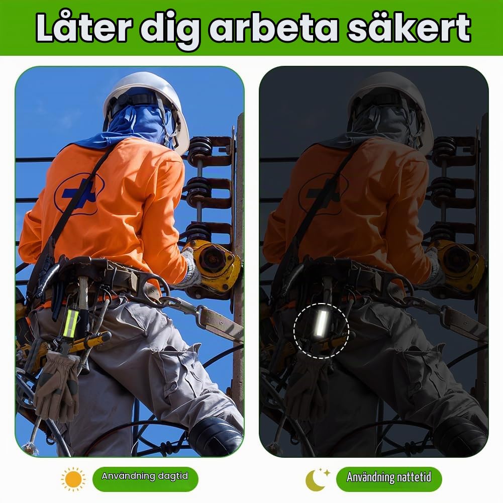 Thumbnail 3 de OFFCUP handskhållare med karbinhake, dubbelklämma och reflekterande remmar, 4-pack