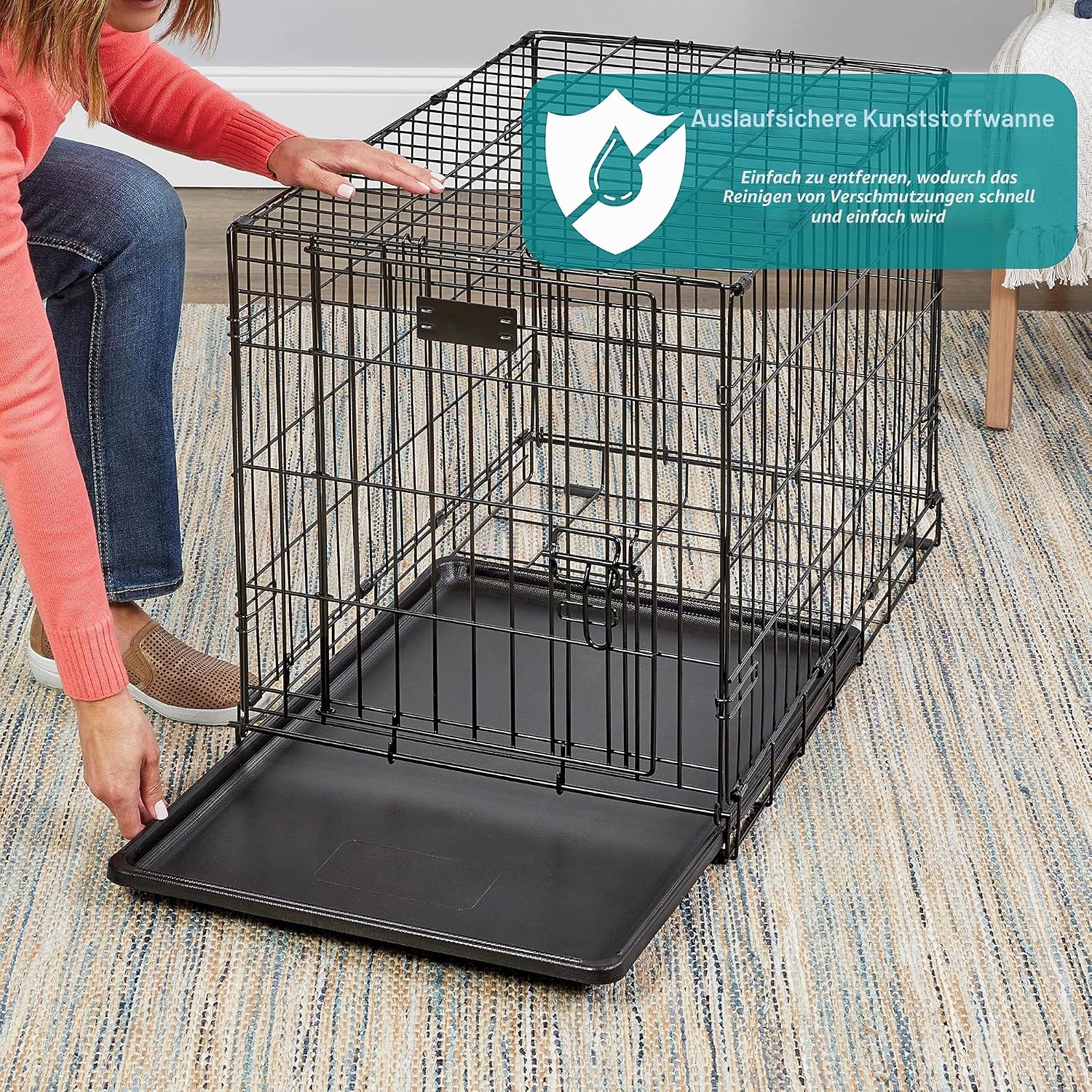 Detalle 2 de MidWest Homes for Pets iCrate Hundebox klappbar – kompakt, sicher und vielseitig für kleine Rassen