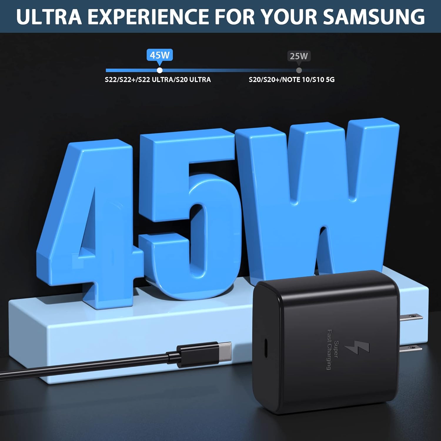 Detalle 2 de 45W Super Fast USB-C Charger 6ft