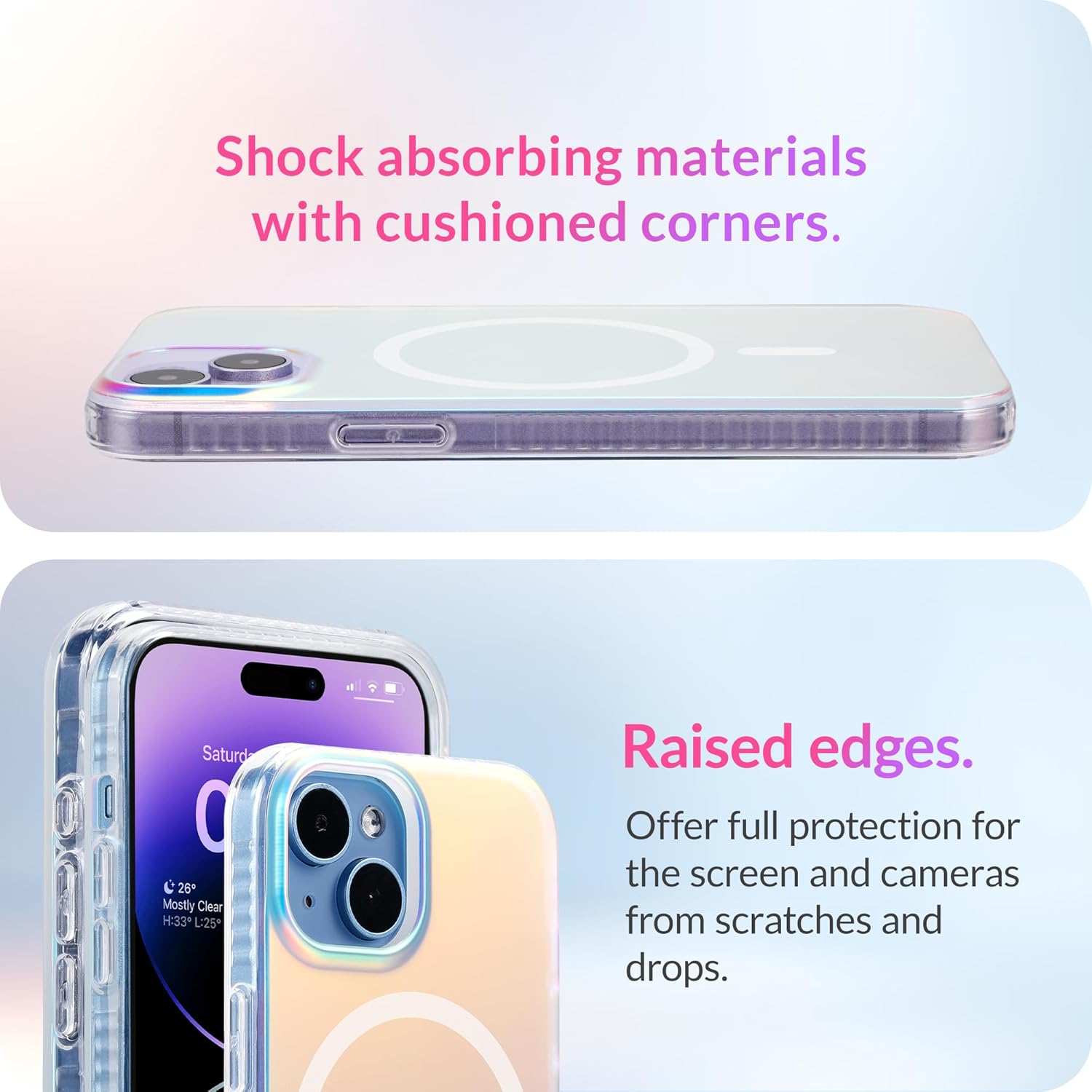 Thumbnail 3 de LONLI Hue Magnetic Case for iPhone 15 — Fluorescent Holographic Iridescent