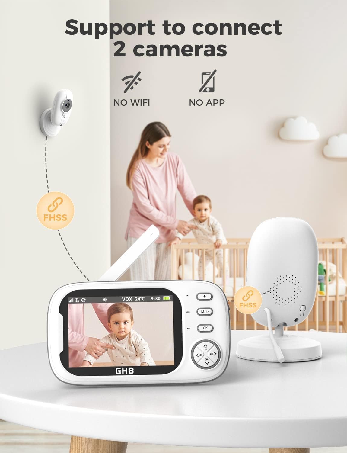 Thumbnail 6 de GHB Baby Monitor 3.5-inch video monitor