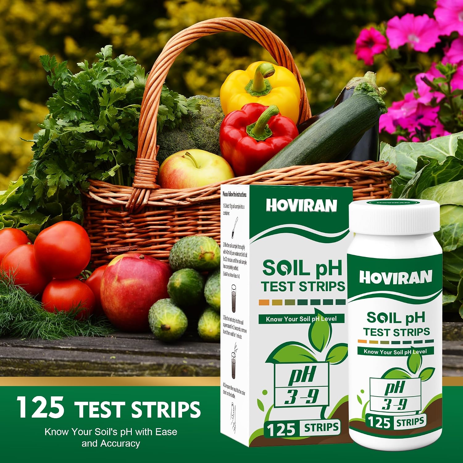 Detalle de Soil pH Test Kit (3-9 Range) – 125 Strips for Quick & Accurate Soil Testing