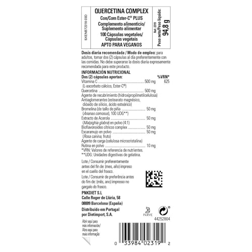 Detalle de Solgar Quercetina Complex con Ester‑C Plus 100 cápsulas 💊