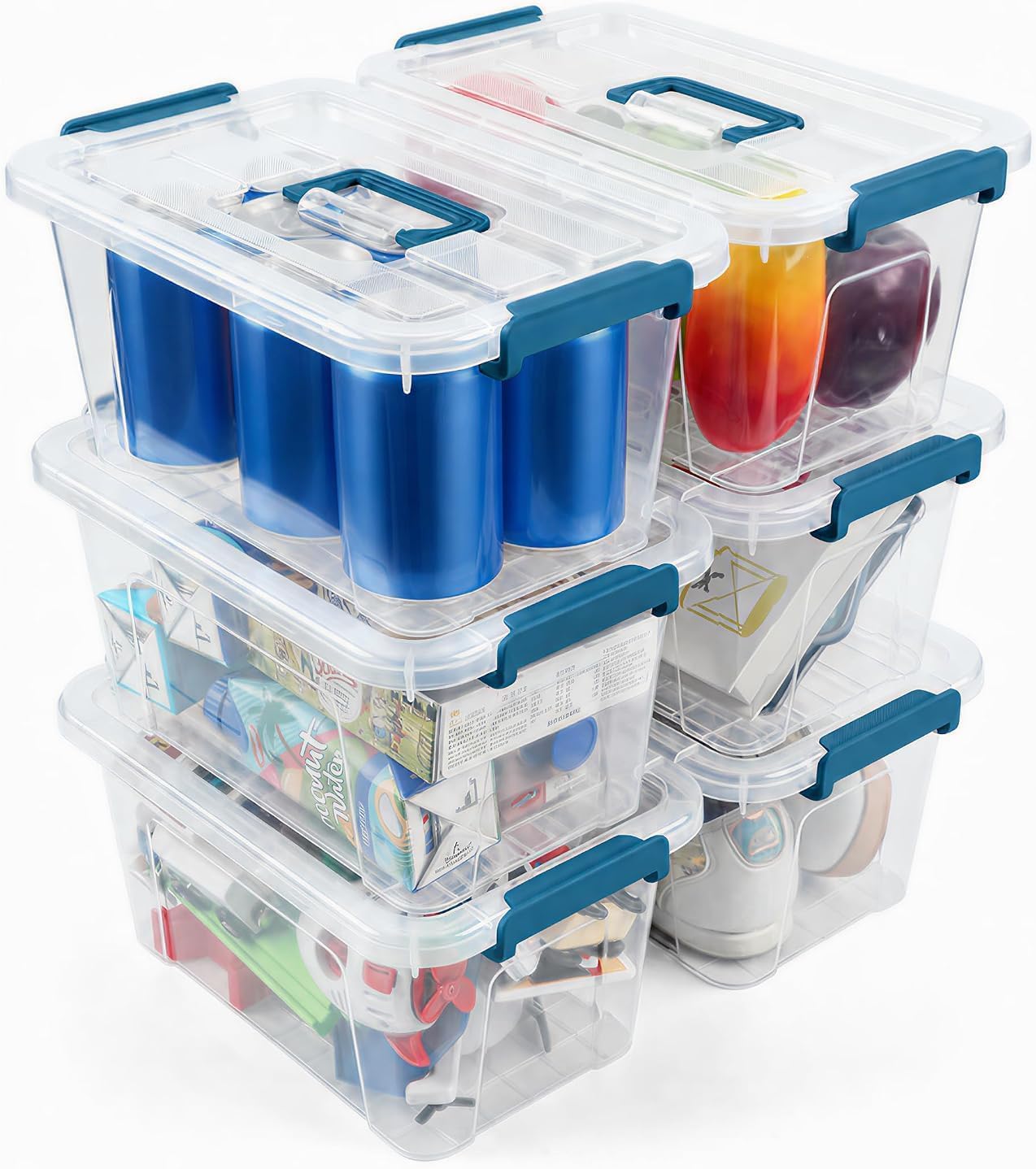 Detalle de NUMIFUN Plastic Storage Bins, 7-Quart