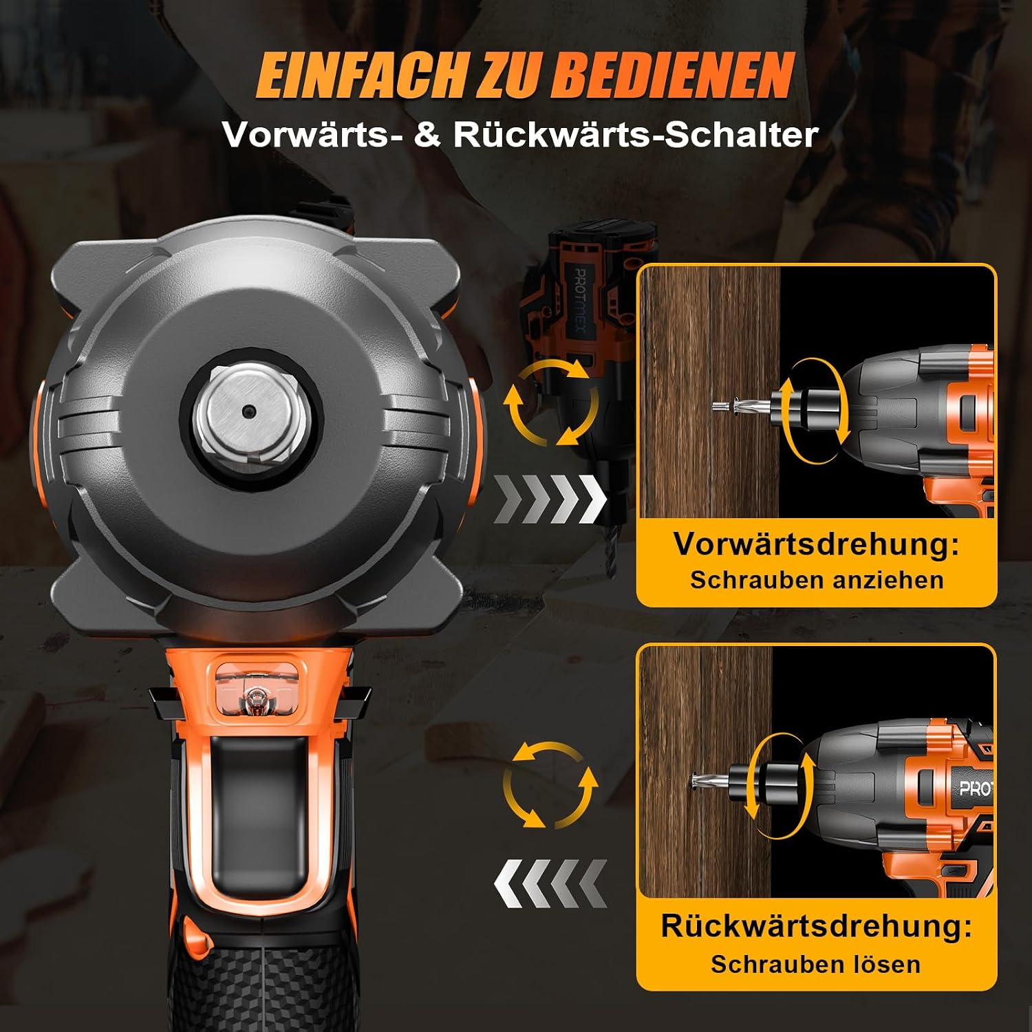 Thumbnail 5 de Protmex Cordless Impact Wrench 900 ft-lbs