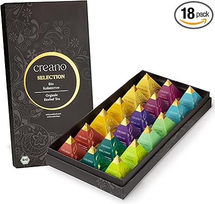 Detalle de Creano Set de regalo de té herbal 🍵 - 18 piramidales