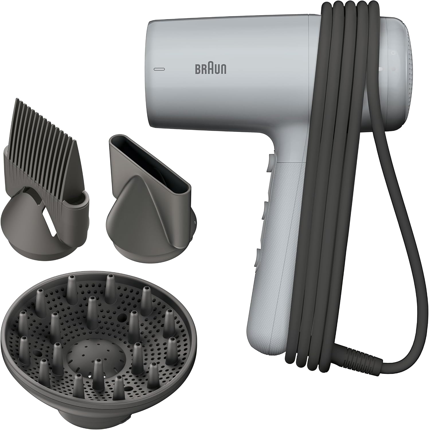 Detalle de Braun Sèche-cheveux HD2.35 (BRHD235E) 2200W avec IONTEC, diffuseur, peigne lisseur et concentrateur