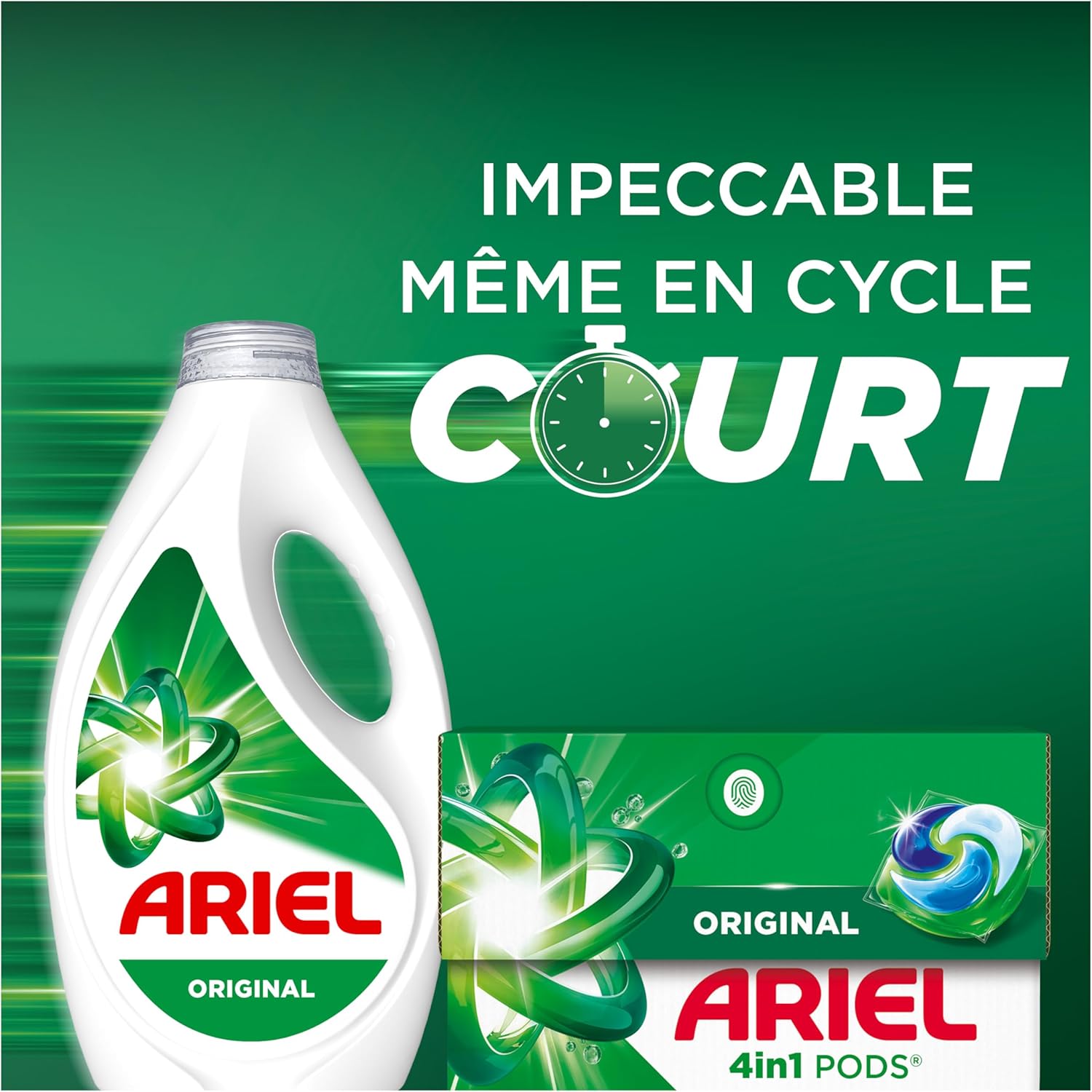 Thumbnail 3 de Ariel Lessive Liquide Original – 40 Lavages, Action Détachante en 1 Lavage, Impeccable Même à Froid, Fabriqué en France