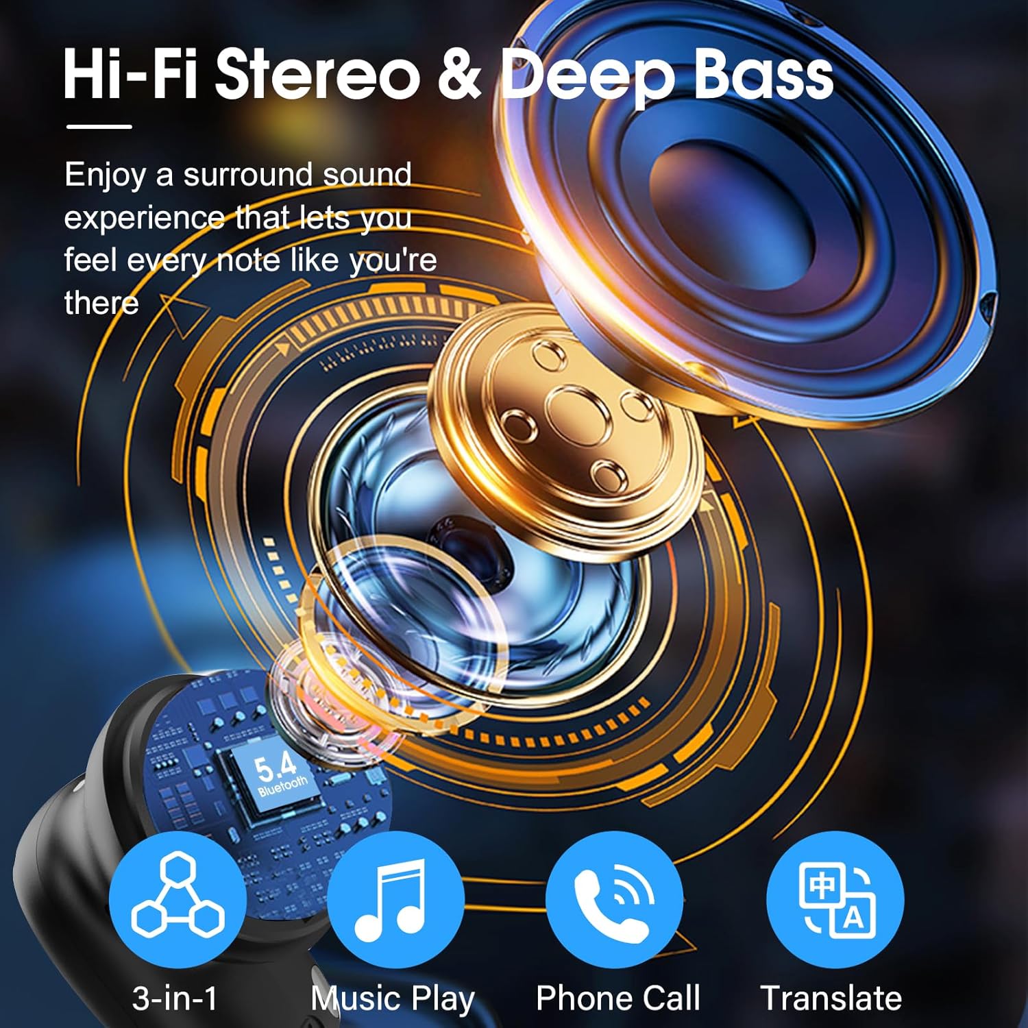 Detalle de Conyat H63 Traducteur Bluetooth 5,4