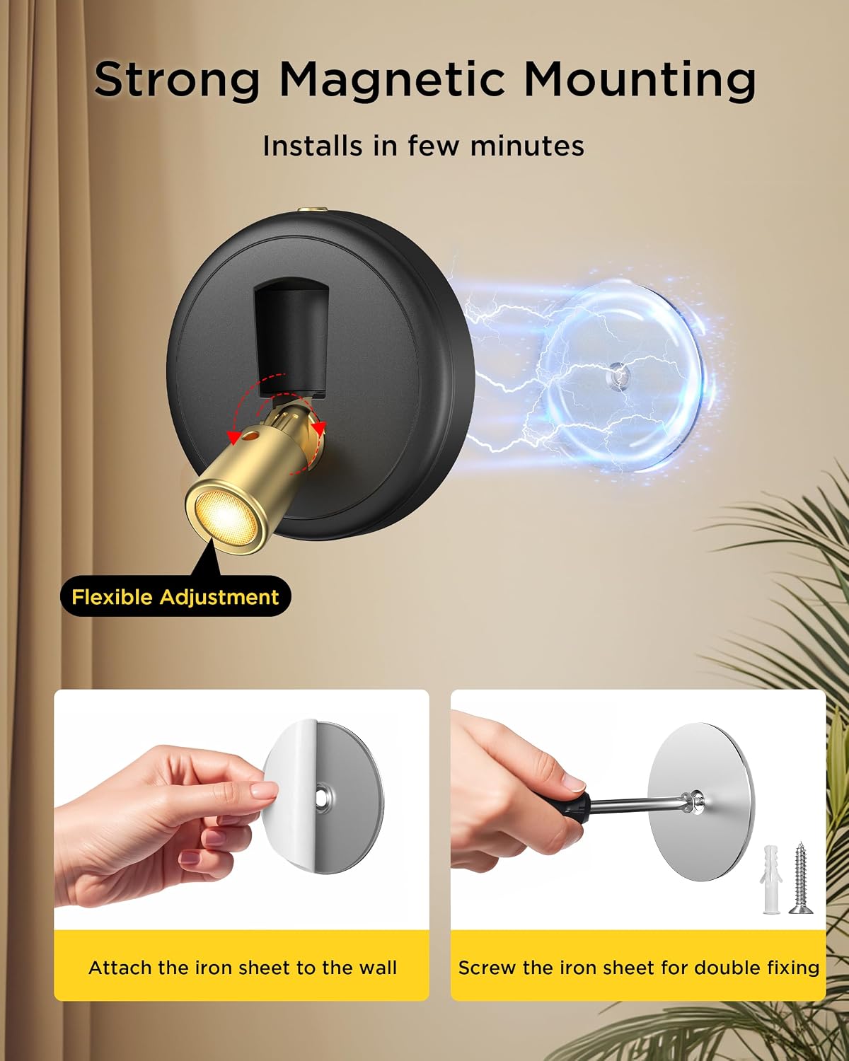 Detalle 2 de Ler0ktr Rechargeable LED Spotlight, 5500mAh