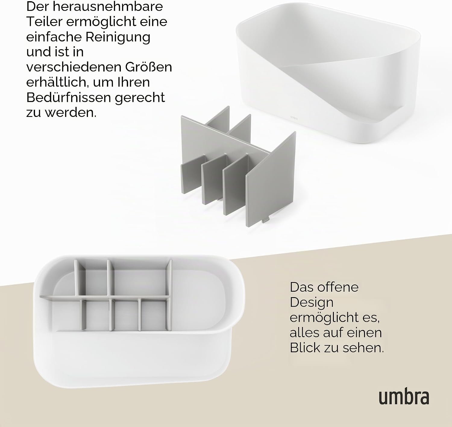 Thumbnail 4 de Umbra GLAM ORGANIZER WHT/GRY Kosmetik-Organizer