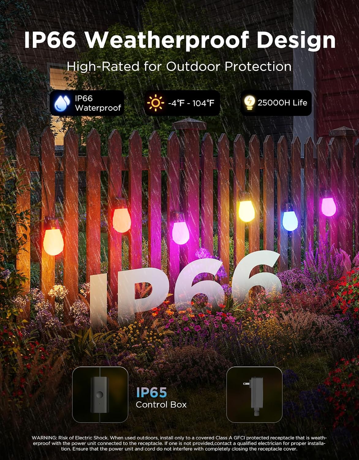 Detalle de Govee Outdoor String Lights 144 ft