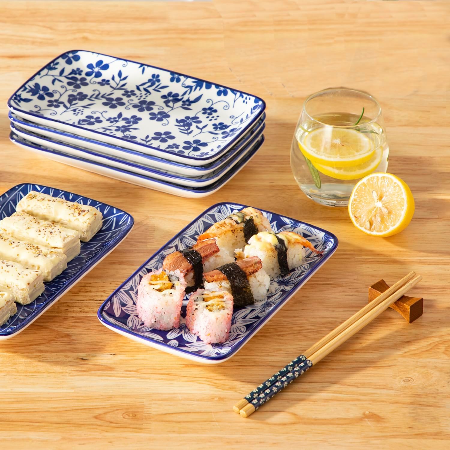 Detalle de vancasso Rectangular Salad Plates, 8.5 x 5.1 inches