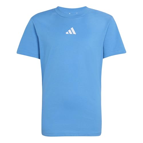 Imagen de adidas Mixte Enfant Essentials T-Shirt – Ray Blue/White, 9-10 Years en OfertitasTOP