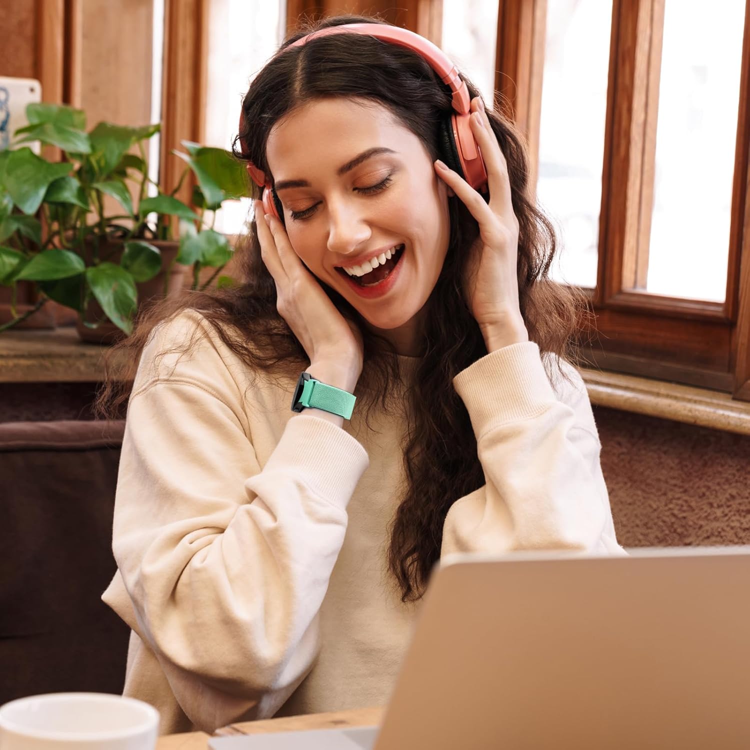 Thumbnail 5 de Polyjoy Ein-Klick elastisches Armband für Samsung Galaxy Watch 7/6/5/4 (40–47 mm) mit Magnetverschluss