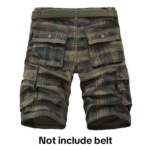 Detalle 2 de iCKER Mens Multi-Pocket Cotton Shorts Camouflage Cargo Shorts – Loose Fit