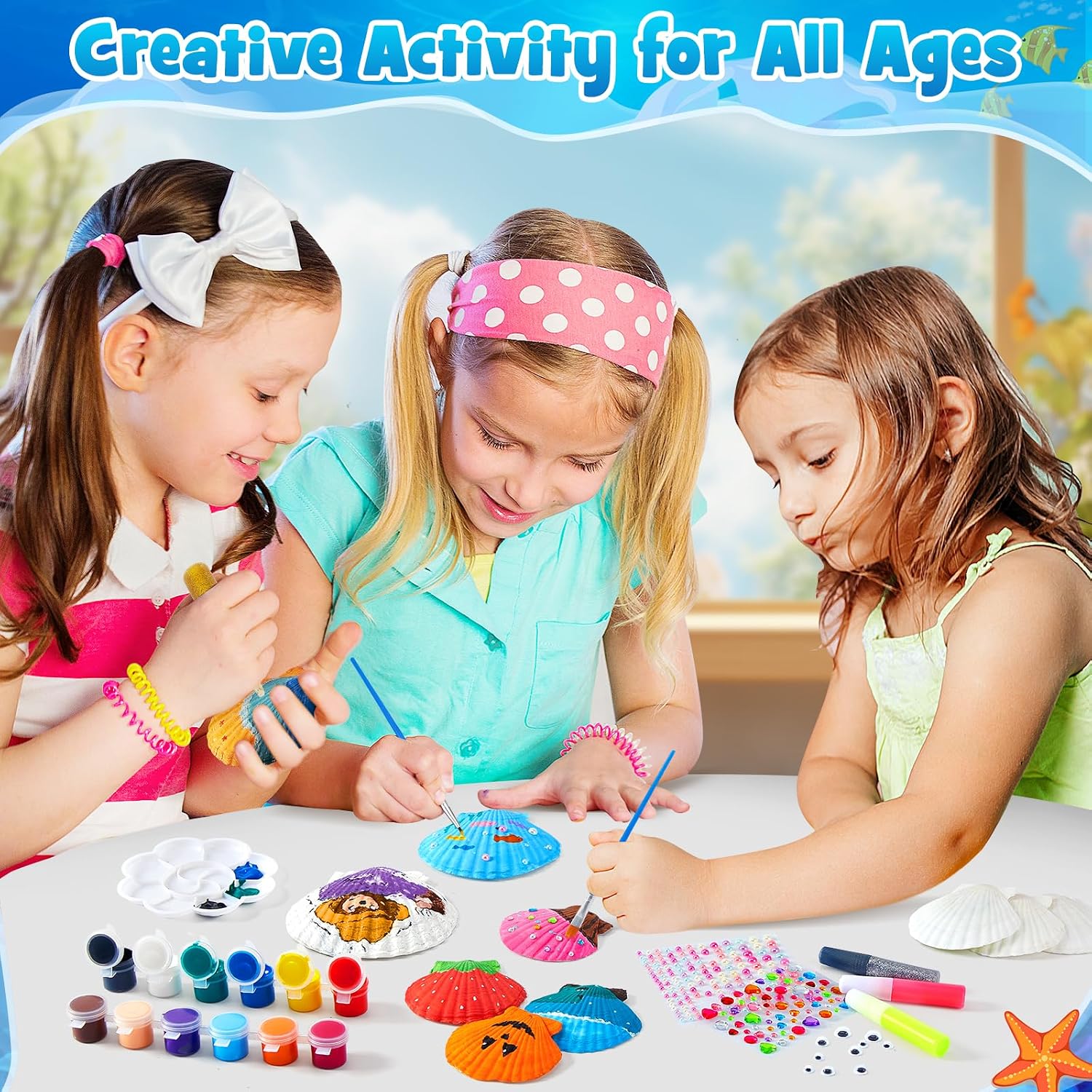 Thumbnail 6 de UPDOKIT Sea Shell Painting Kit Kids 18 pcs
