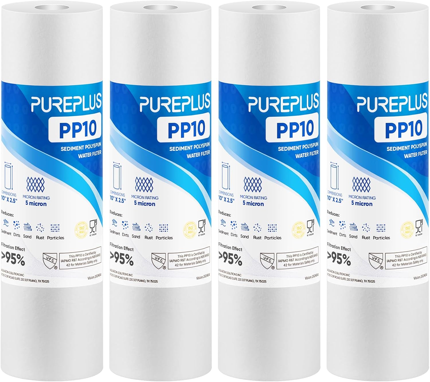 PUREPLUS Sediment Filter 5 Micron 10x2.5" Cartridge