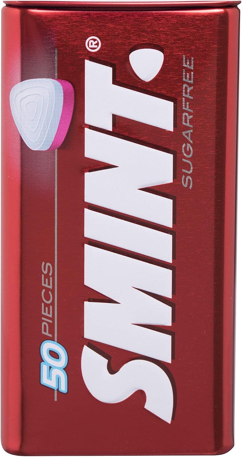 Detalle de Smint Tin Fresa – Caramelos Sin Azúcar, 12x35g 🍓