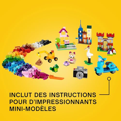 Detalle de LEGO Classic La Boîte de Briques Créatives Deluxe – Jeu Créatif avec Espace de Rangement (10698)