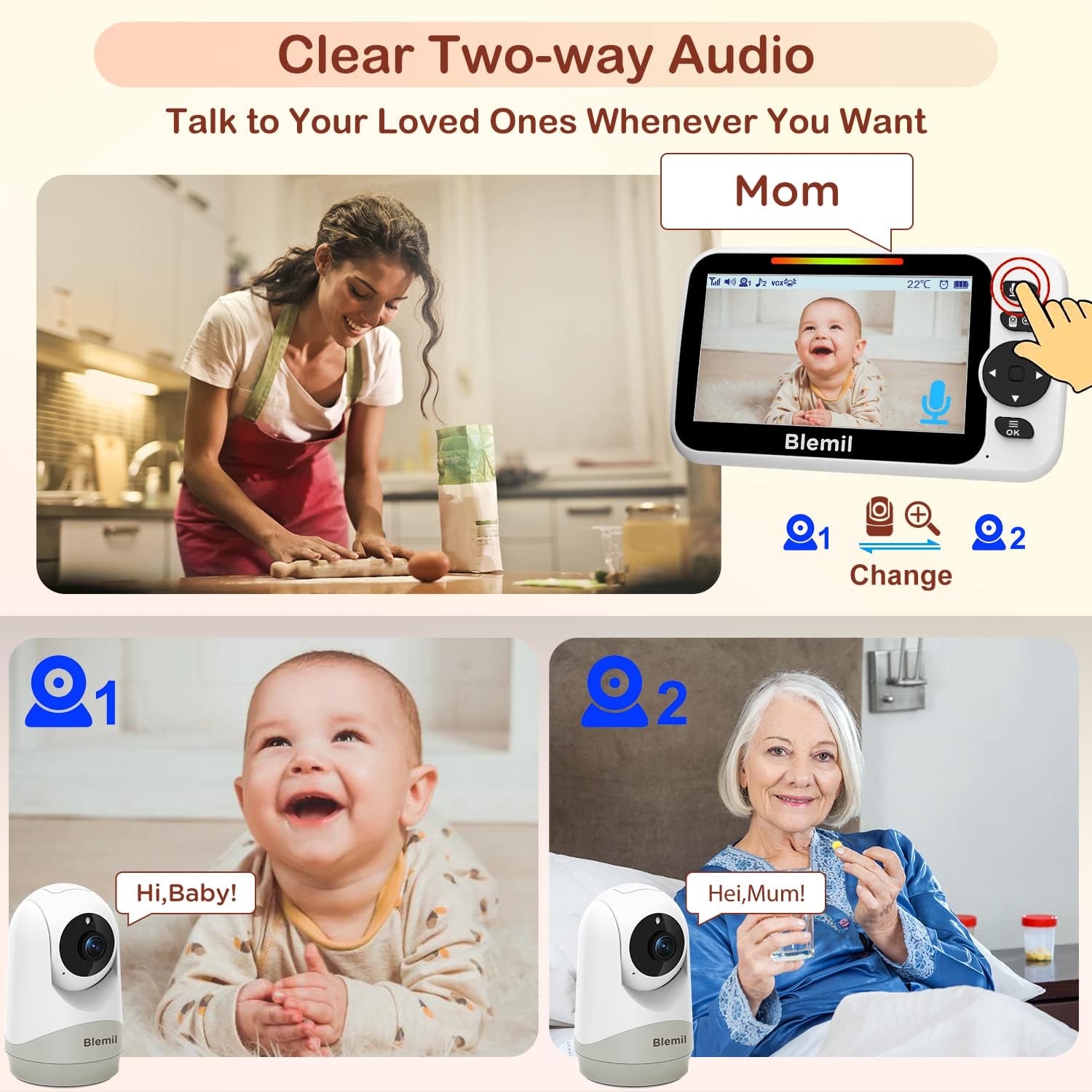 Thumbnail 6 de Blemil Upgrade Baby Monitor 30‑hour battery 👶🏼