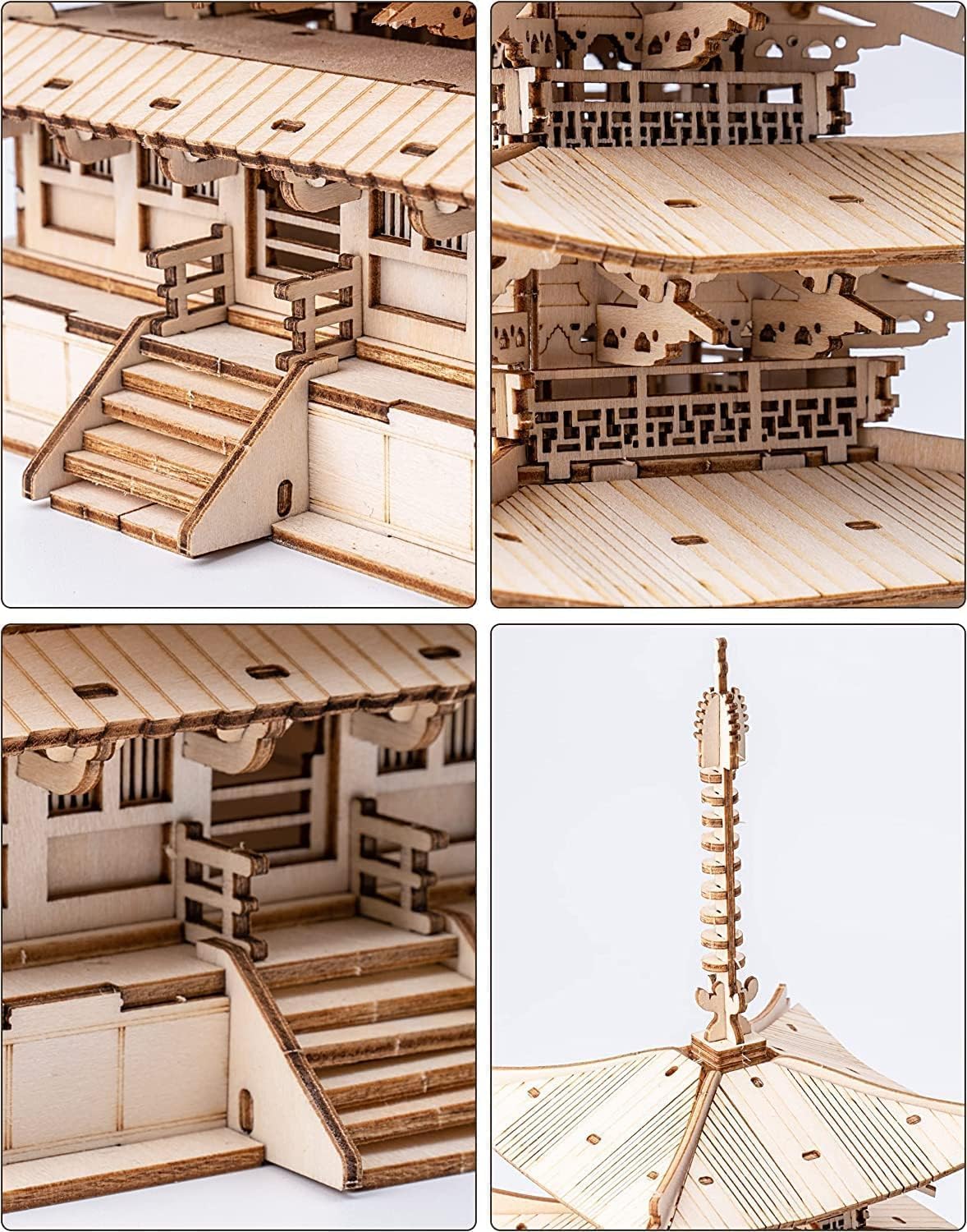 Detalle 2 de ROWOOD Puzzle 3D Temple japonais 275 pièces 🧩