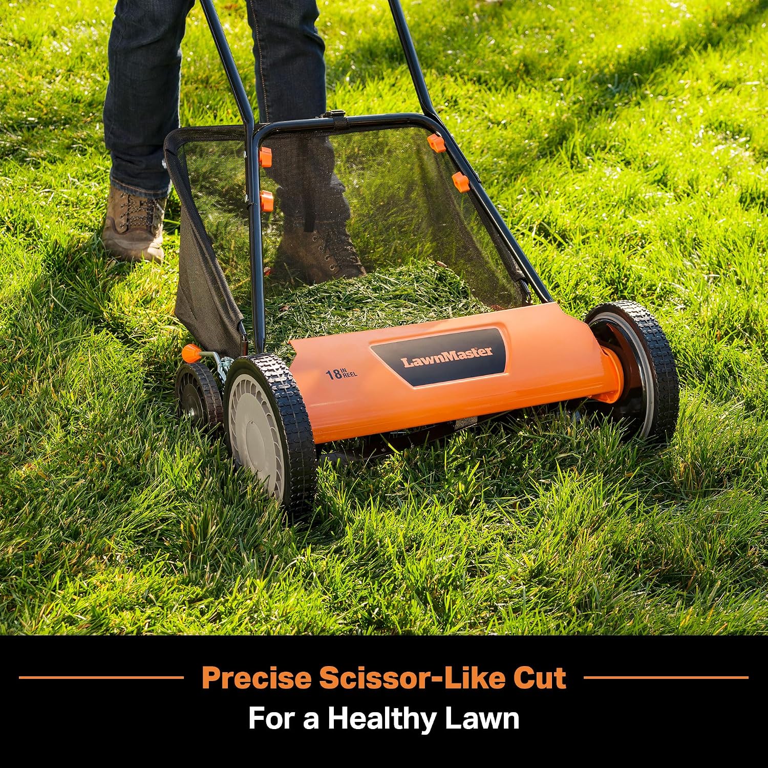 Thumbnail 2 de LawnMaster LMRM1801.01 Push Reel Lawn Mower, 18-Inch, 5-Blade