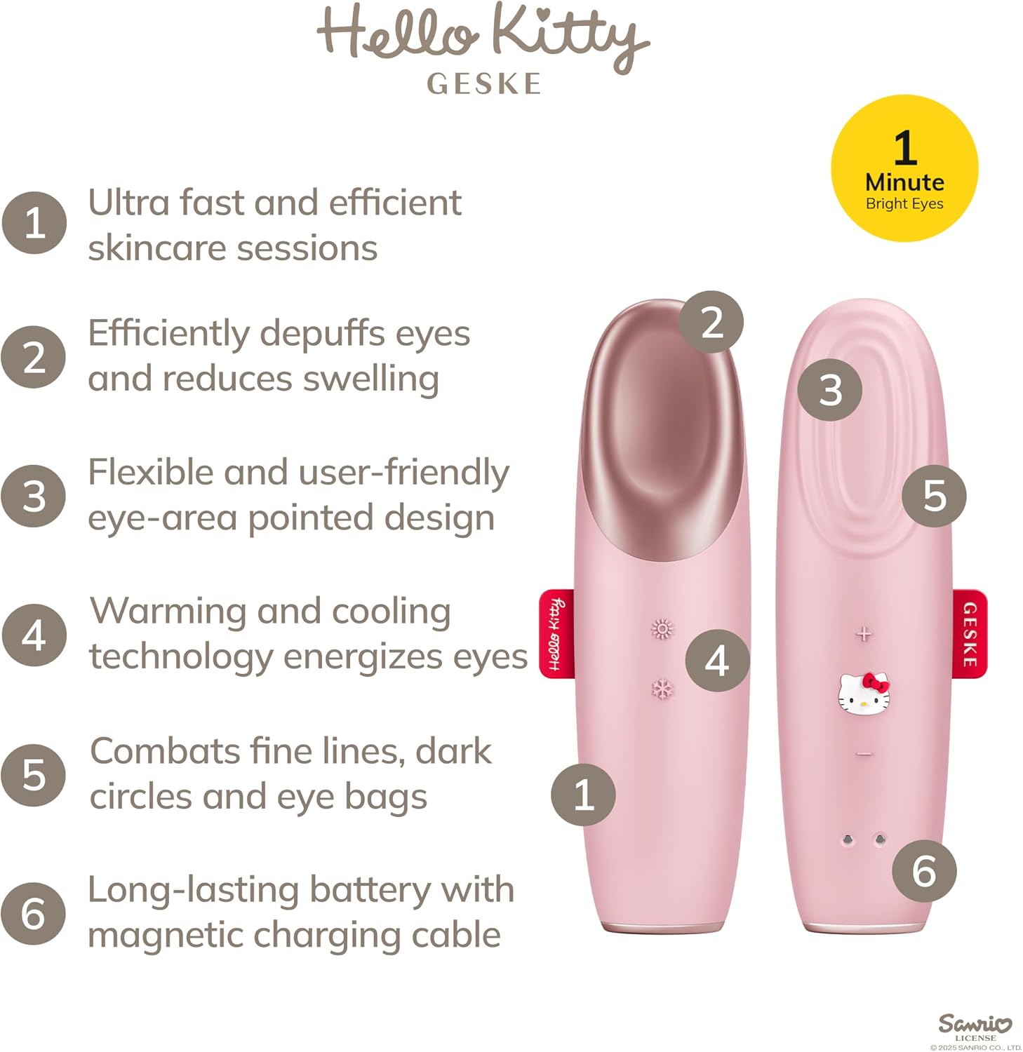 Detalle 2 de GESKE x Hello Kitty Dispositivo massaggiante occhi 6‑in‑1 👁