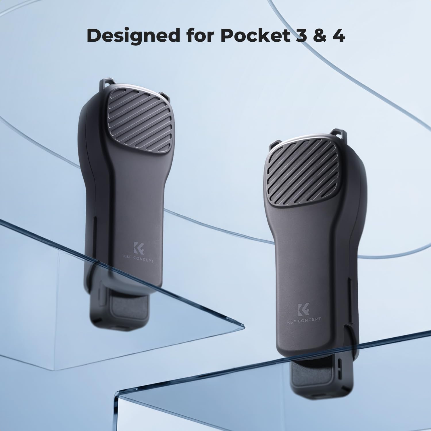 Thumbnail 3 de K&F Concept Protective Case for DJI Osmo Pocket 4 & Pocket 3 (Dark Grey) – Hard Shell with Built-in Filter Storage