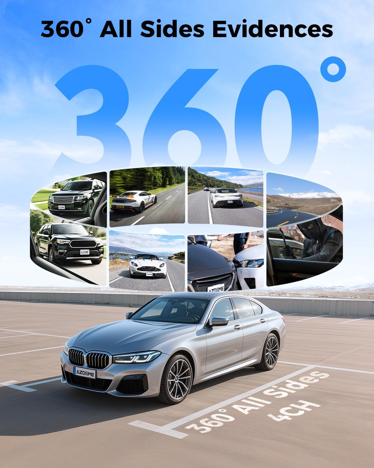 Thumbnail 1 de AZDOME M660 Dashcam 4 canales 128 GB