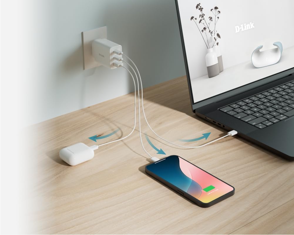 Detalle 2 de D-Link DCP-651 65W GaN Fast Charger review: compact travel multi-port powerhouse