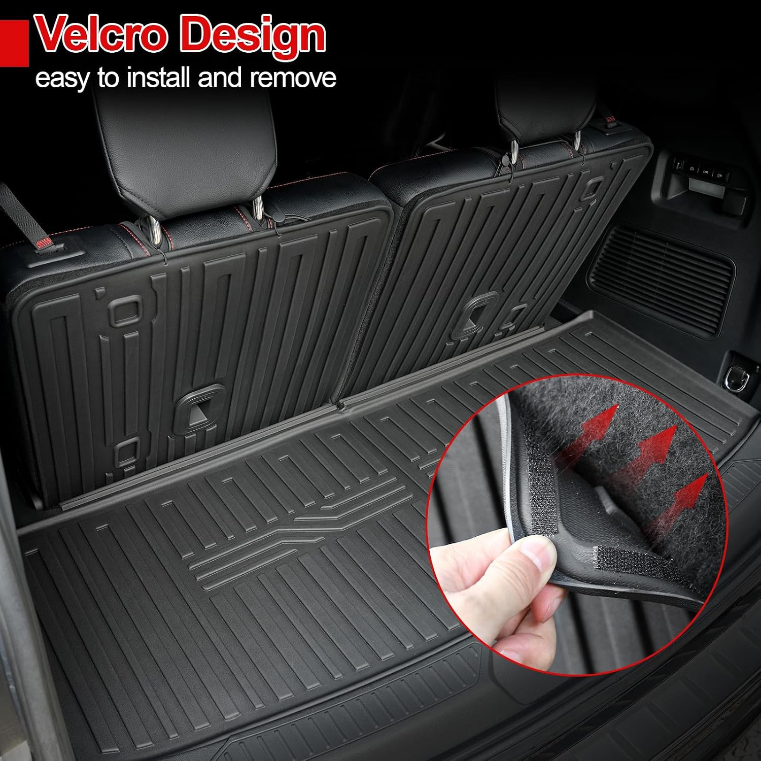 Thumbnail 3 de Floor Mats for Ford Explorer (2020-2026) with Cargo and Backrest Mat – All-Weather TPE, Custom Fit for 6-Passenger Active/ST/Platinum