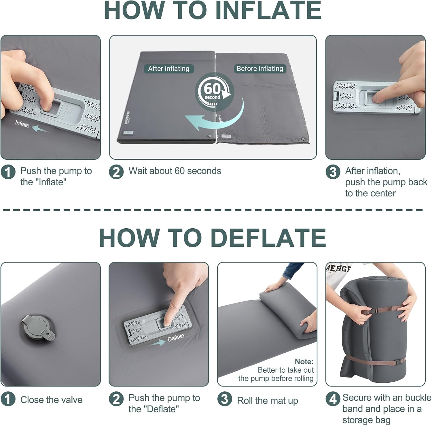 Thumbnail 6 de Elegear CumbreX Self-Inflating Sleeping Pad with Built-In Electric Pump