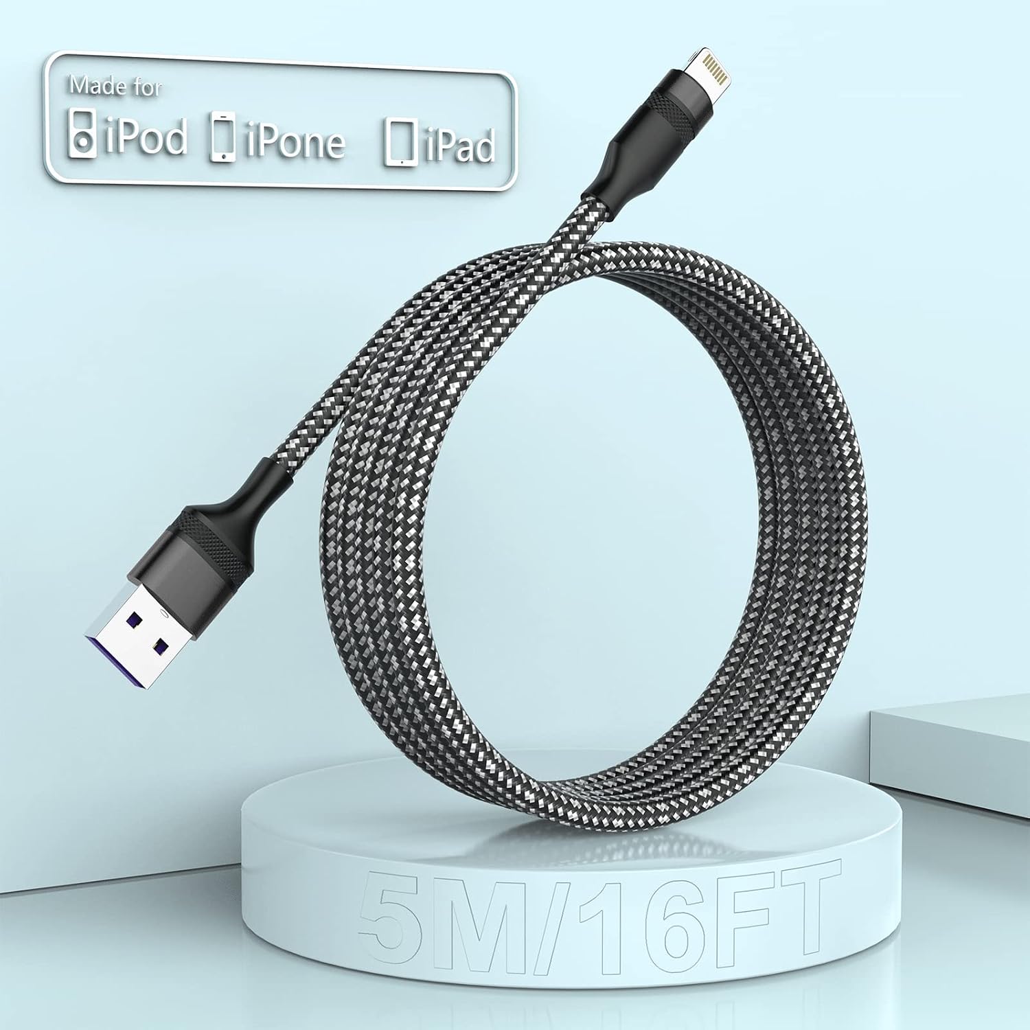 Detalle de Lightning iPhone Ladekabel 5 m von Apple