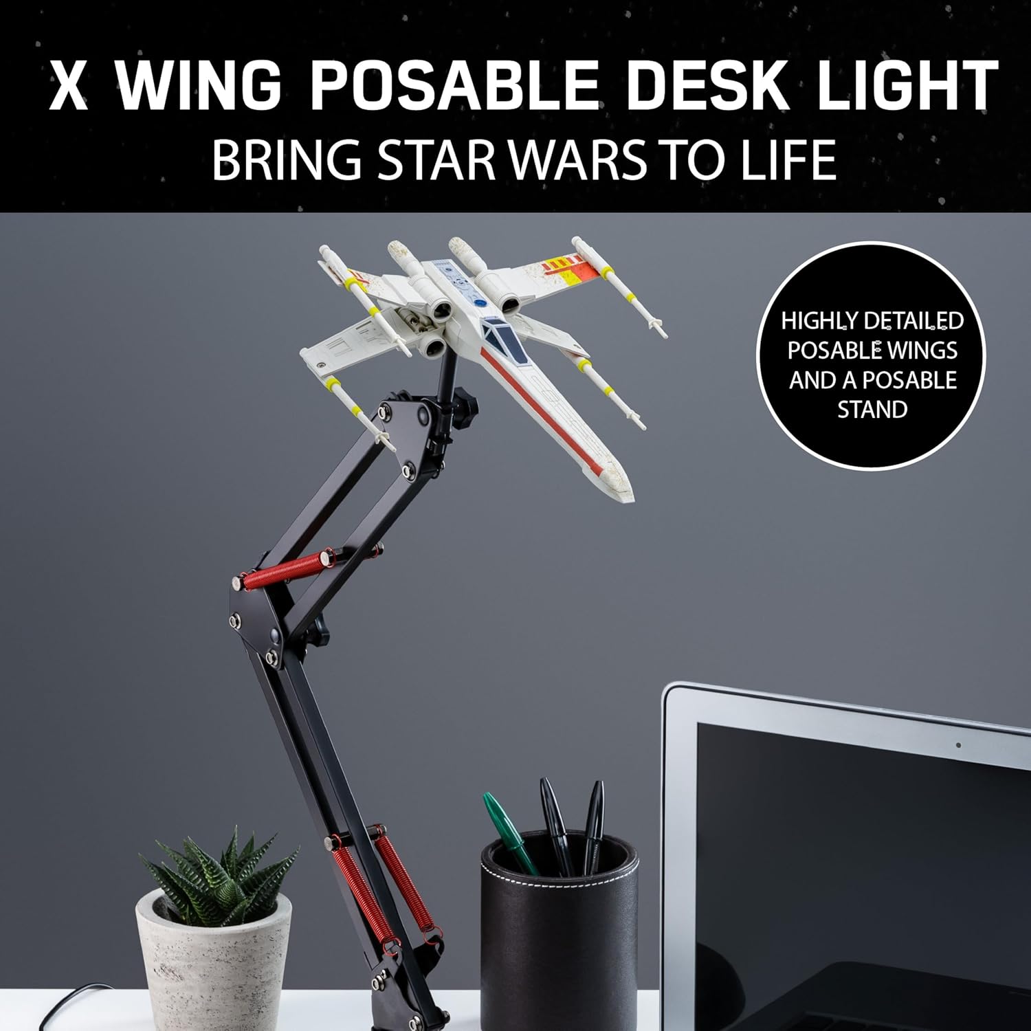Thumbnail 2 de Luce da Scrivania Star Wars X Wing Replica con Illuminazione LED – 15 cm