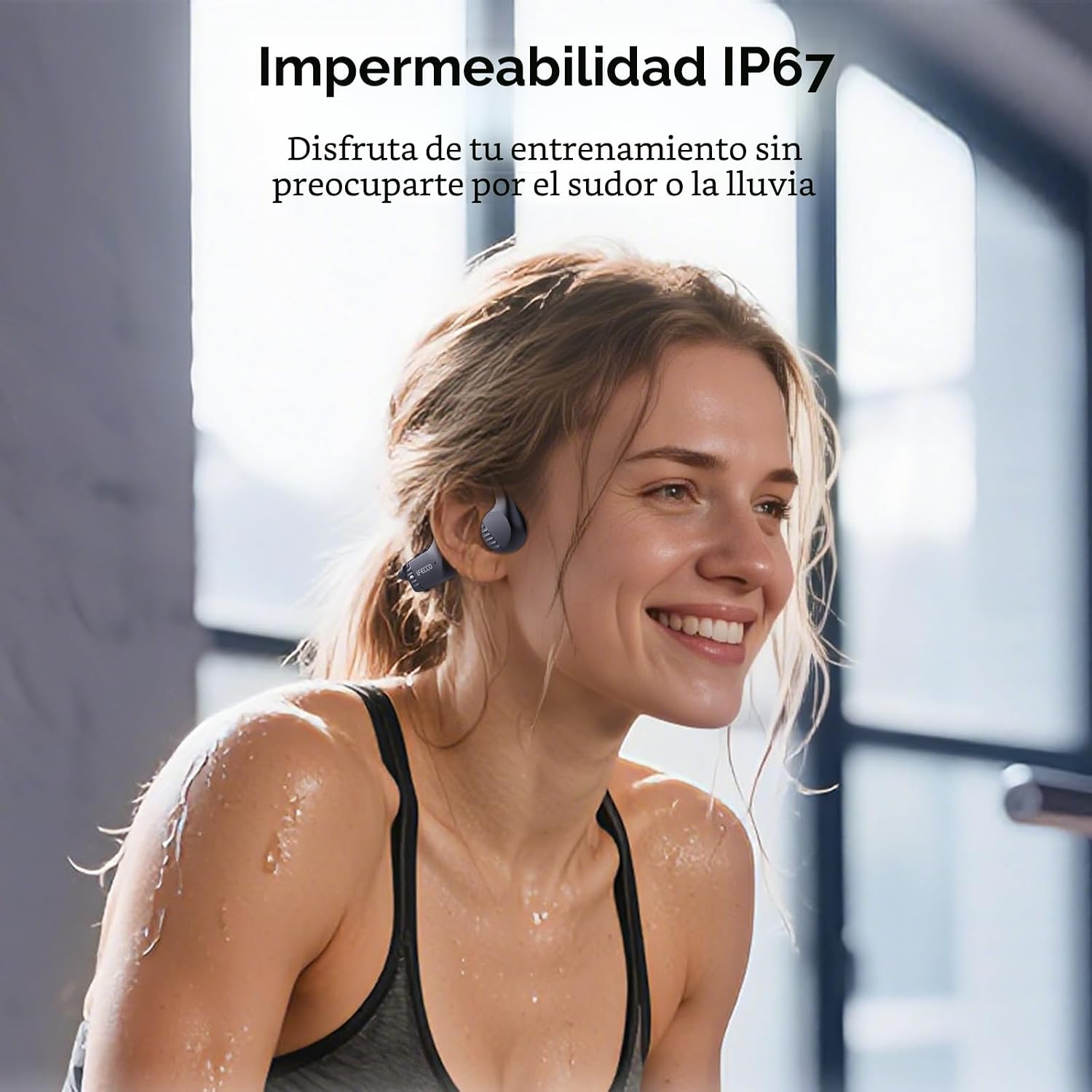 Detalle 2 de IFECCO Auriculares Conducción Ósea Bluetooth 6.0 10h