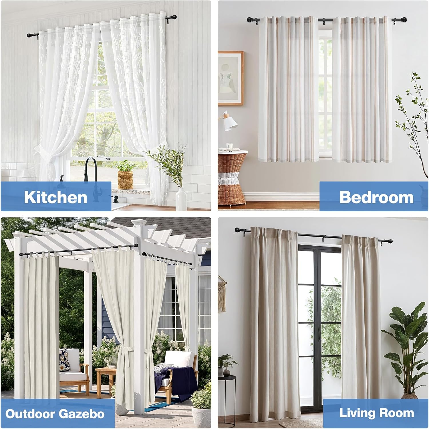 Thumbnail 6 de PeSenp Curtain Pole 87-240cm