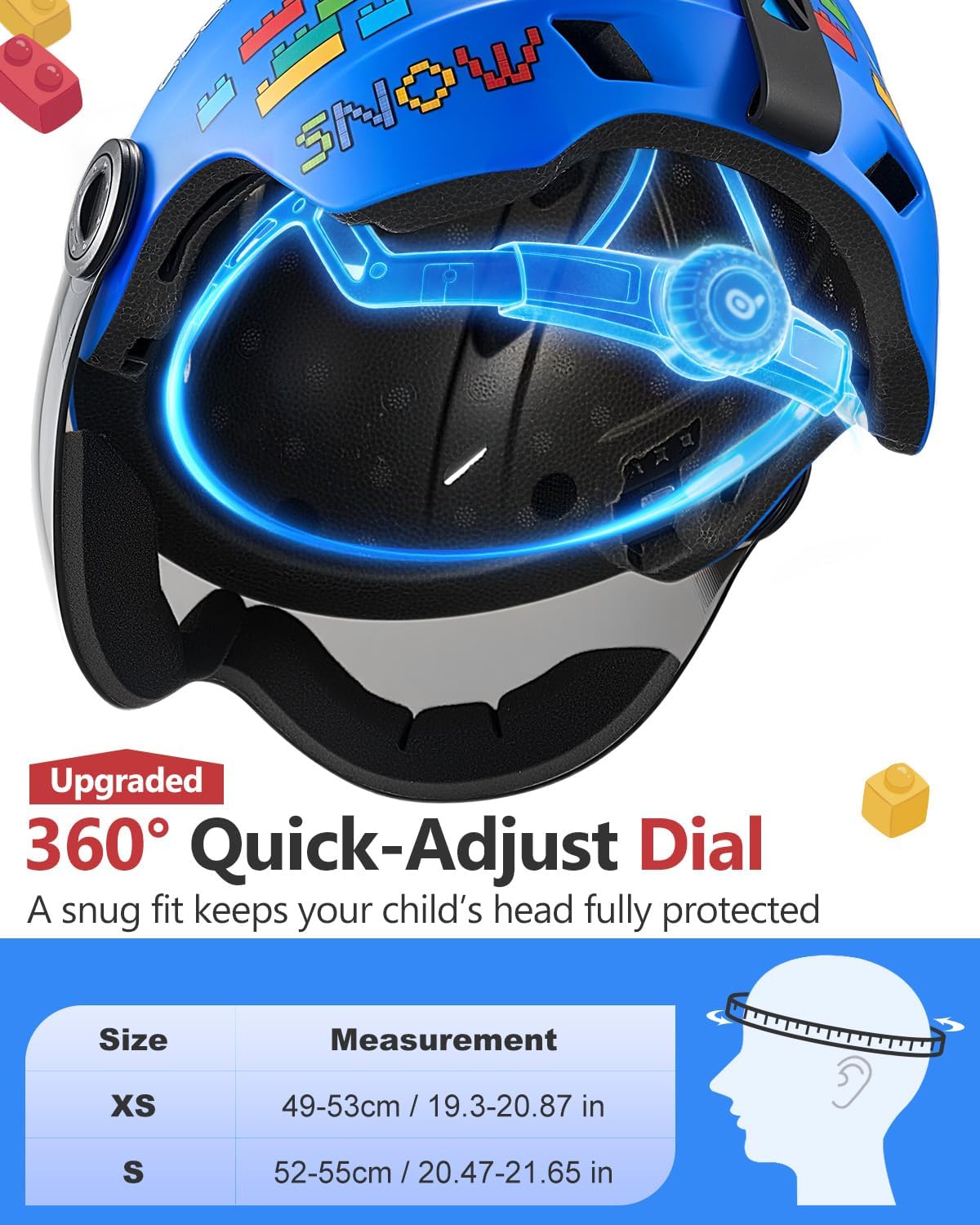 Thumbnail 4 de Odoland Kids Ski Helmet with Visor 3-12