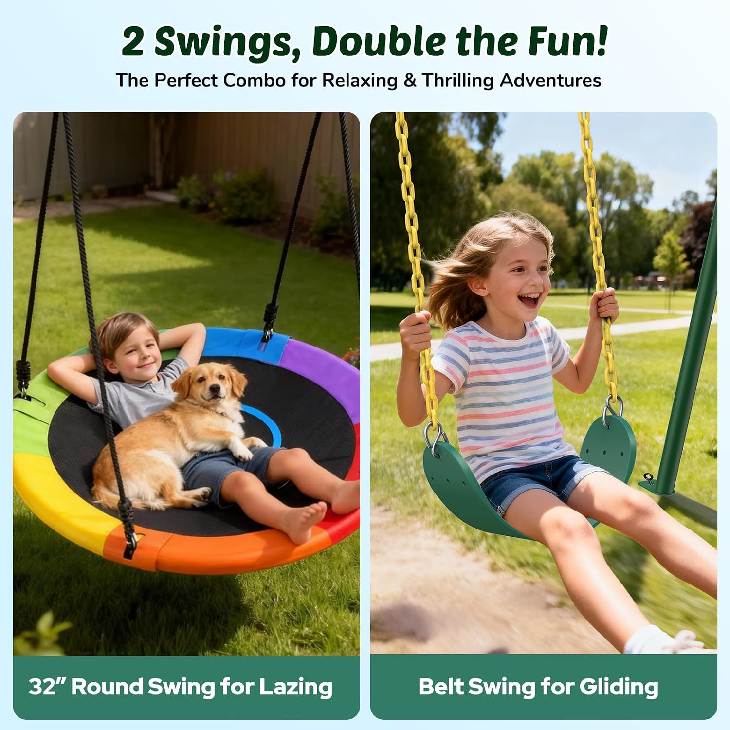 Thumbnail 6 de Trekassy swing set, 440-pound capacity