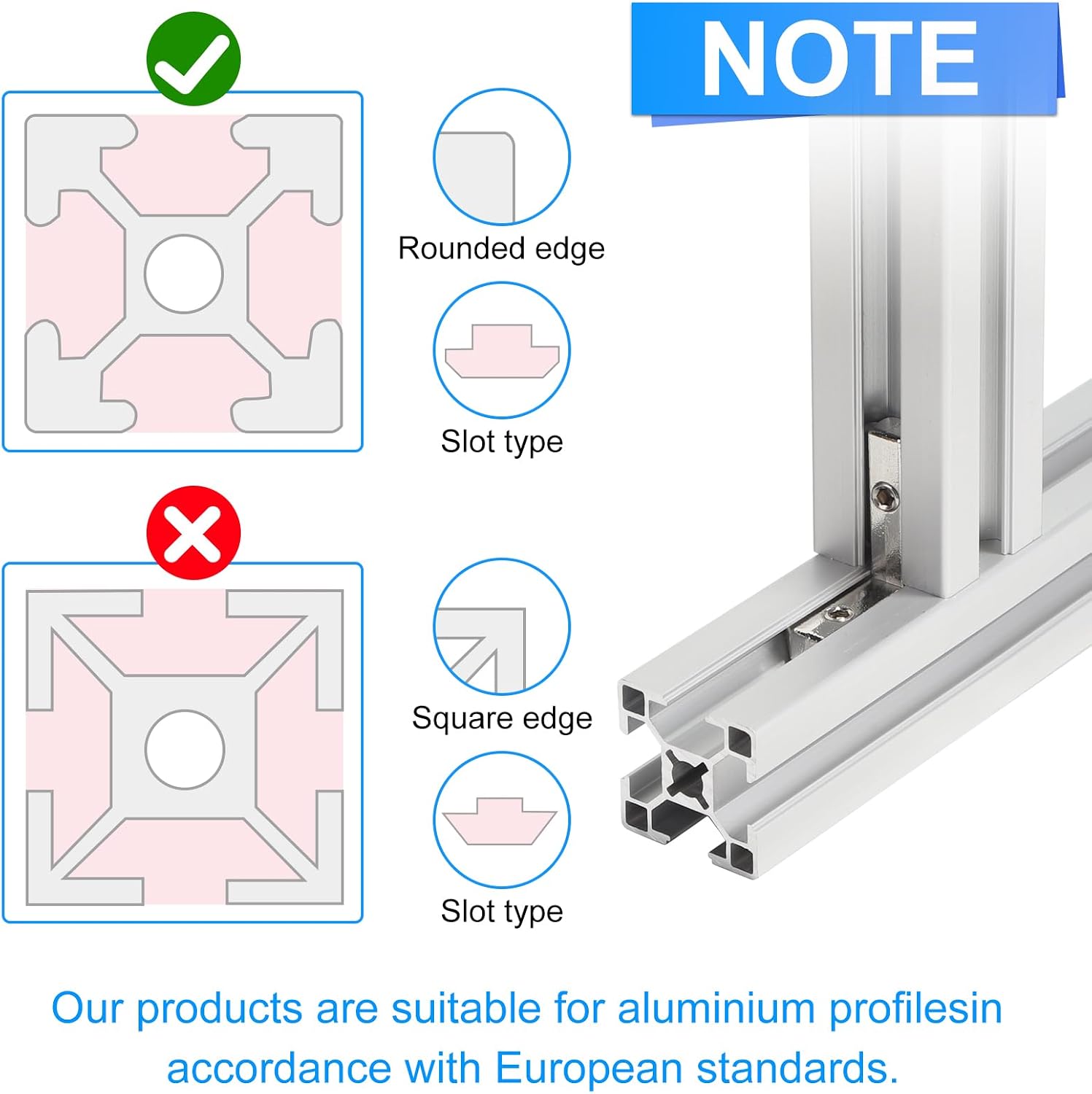 Thumbnail 5 de SUPAWAY Innenwinkel Winkelverbinder 80 Stück für 30er Aluminiumprofile, EU-2020/ EU-3030