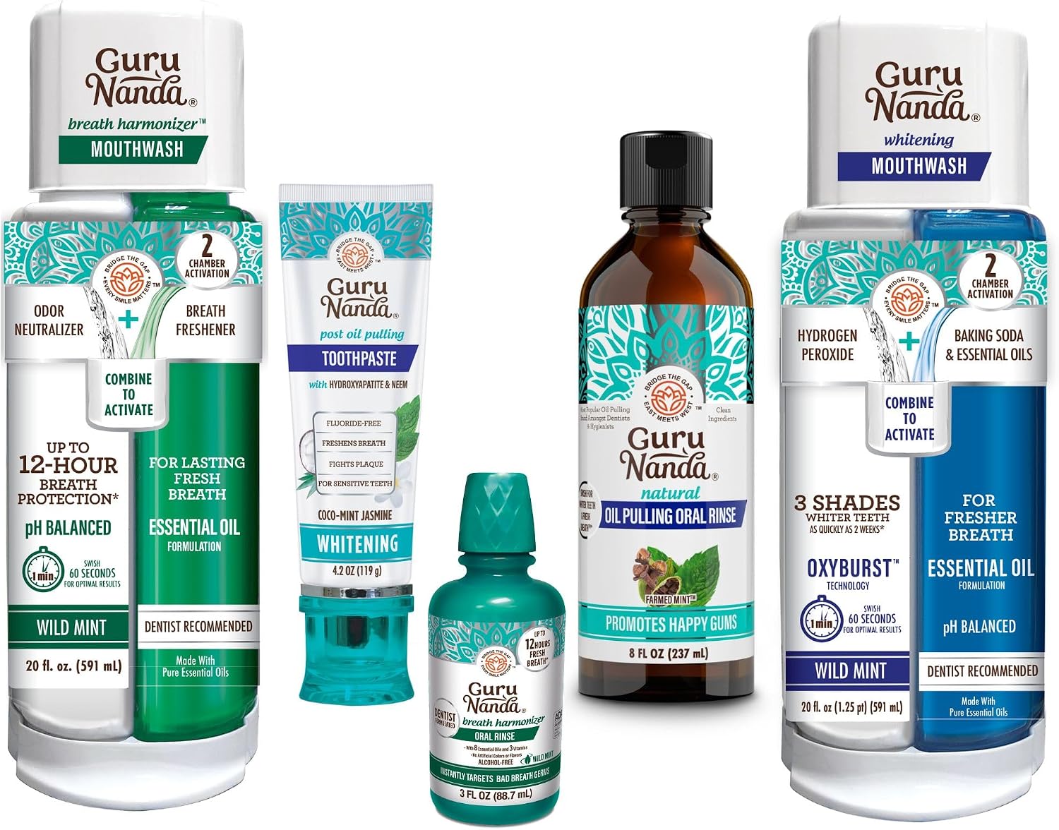 Detalle de GuruNanda Oral Care Kit with Neem Toothpaste