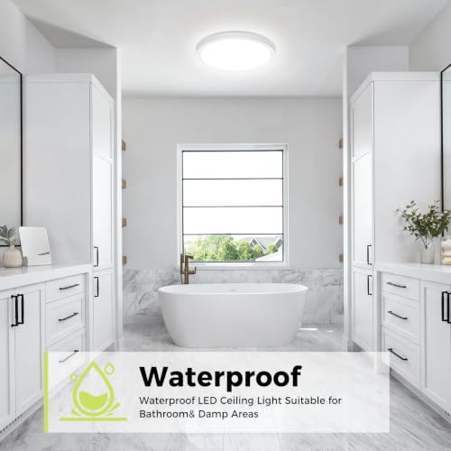 Thumbnail 2 de hepside Bathroom Light 22cm 5CCT 18W – Slim, Waterproof Ceiling Light for Bathroom, Kitchen and More