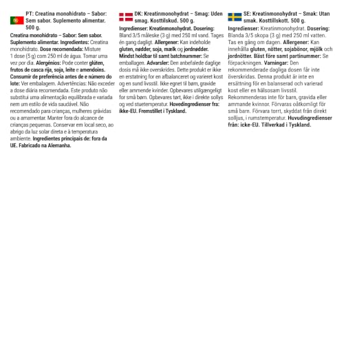 Detalle de GymBeam Creatina Monoidrata 100% in Polvere (500 g) – non aromatizzata, alta solubilità