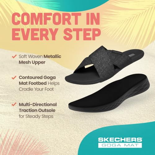 Detalle 2 de Skechers Women's On-The-Go 600 Glistening Sandals - Black (6 UK)